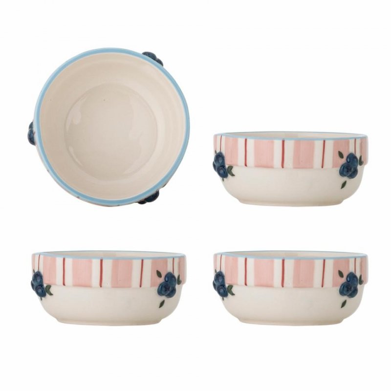 Bloomingville CARRY Miseczka / Zestaw 4 Misek / Różowy