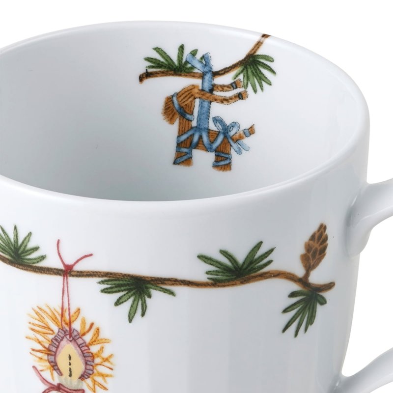 Kähler HAMMERSHØI CHRISTMAS 2024 Kubek Świąteczny 330 ml / Biały Zdobiony