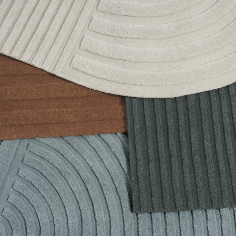 Muuto RELEVO Dywan Wełniany 200x300 cm Ciemnozielony