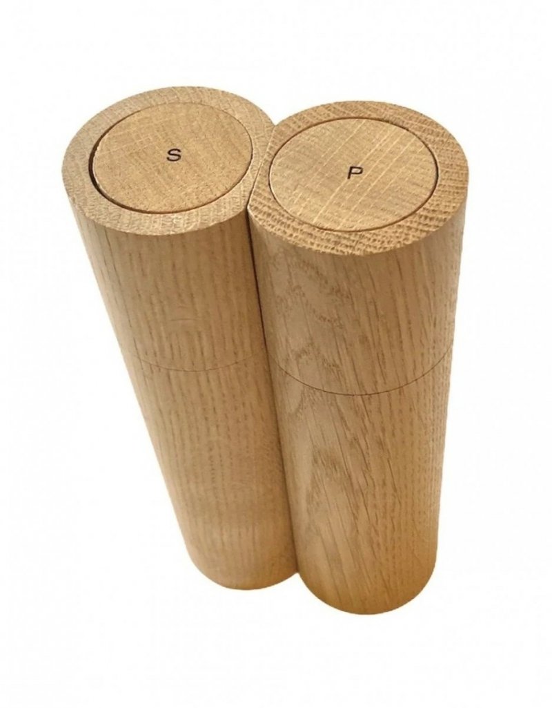 Clap Design P-SALT &amp; S-PEPPER Magnetyczny Młynek do Soli i Pieprzu / Dębowy