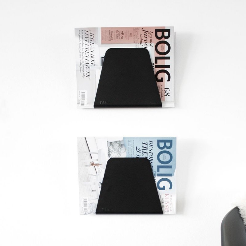 NUR Design Studio CURVE Uchwyt Ścienny na Gazety, Dokumenty - Czarny