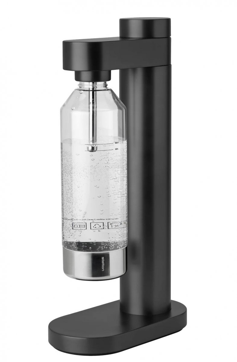 Stelton BRUS CARBONATOR Ekspres do Gazowania - Stalowy Saturator do Wody Gazowanej / Czarny