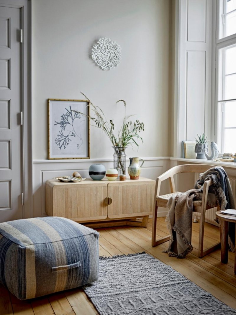 Bloomingville DIDA Szklany Wazon do Kwiatów / Szary