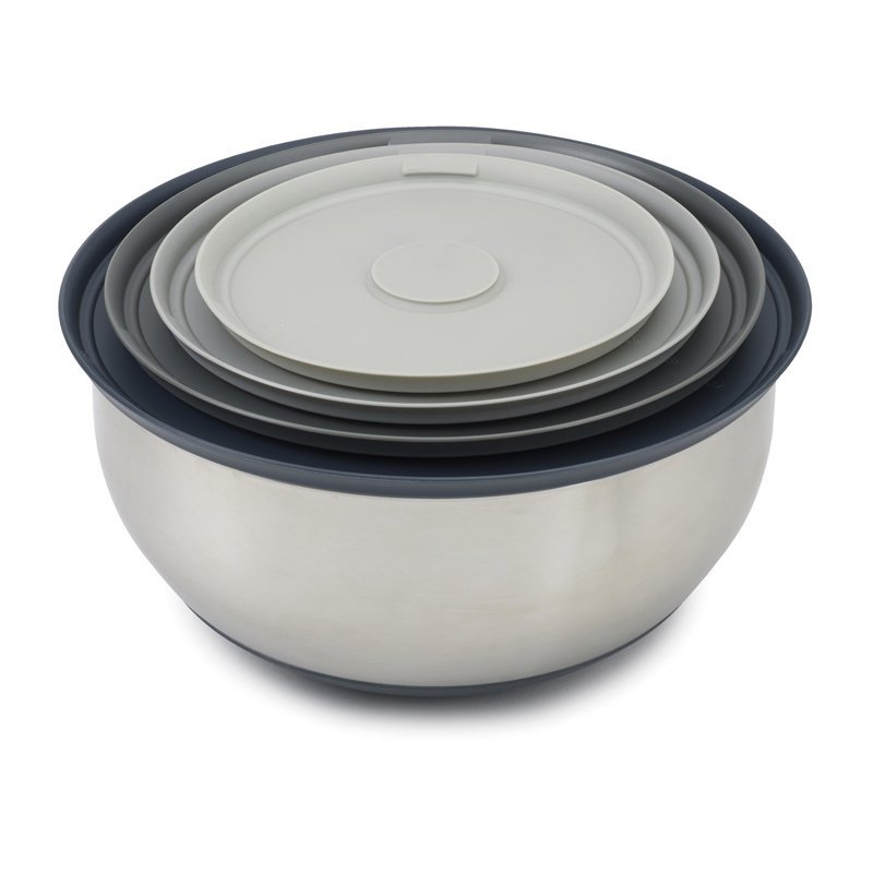 Joseph Joseph NEST Zestaw Stalowych Misek Kuchennych z Pokrywkami PREP&amp;STORE 100 COLECTION