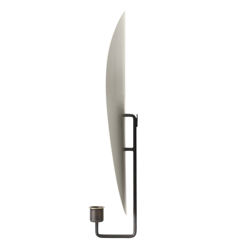 Audo FLAMBEAU Świecznik Ścienny 34 cm Czarny / Polerowany Mosiądz