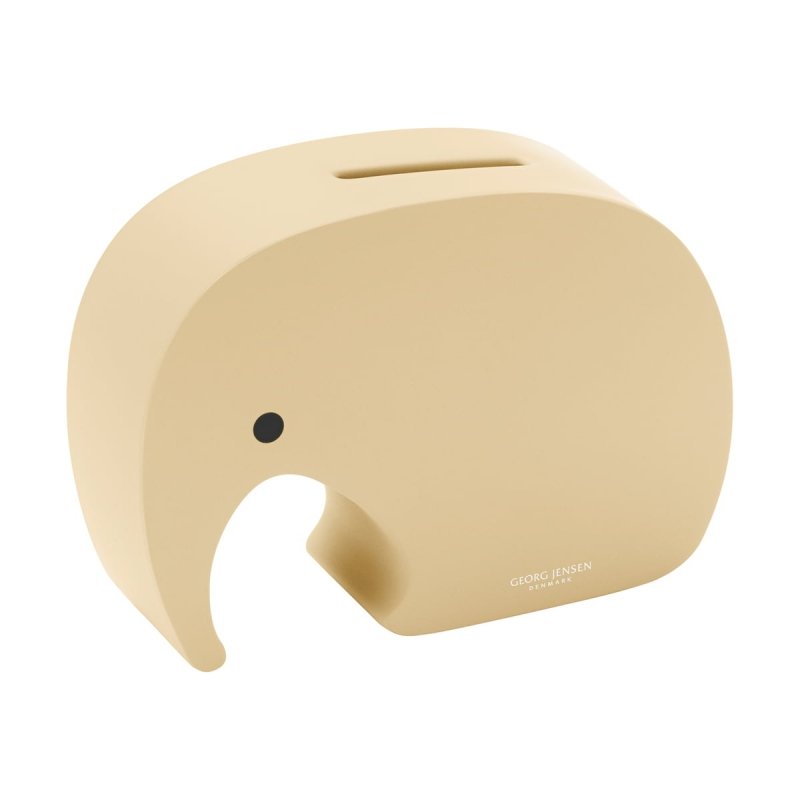 Georg Jensen MONEYPHANT Stalowa Skarbonka Słonik / Żółta