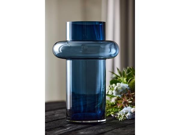Lyngby Glass TUBE Wazon do Kwiatów 40 cm Granatowy