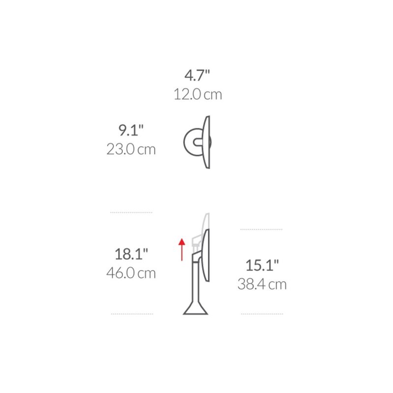 simplehuman SENSOR Lustro Kosmetyczne do Makijażu - Powiększające, z Podświetleniem - Różowe