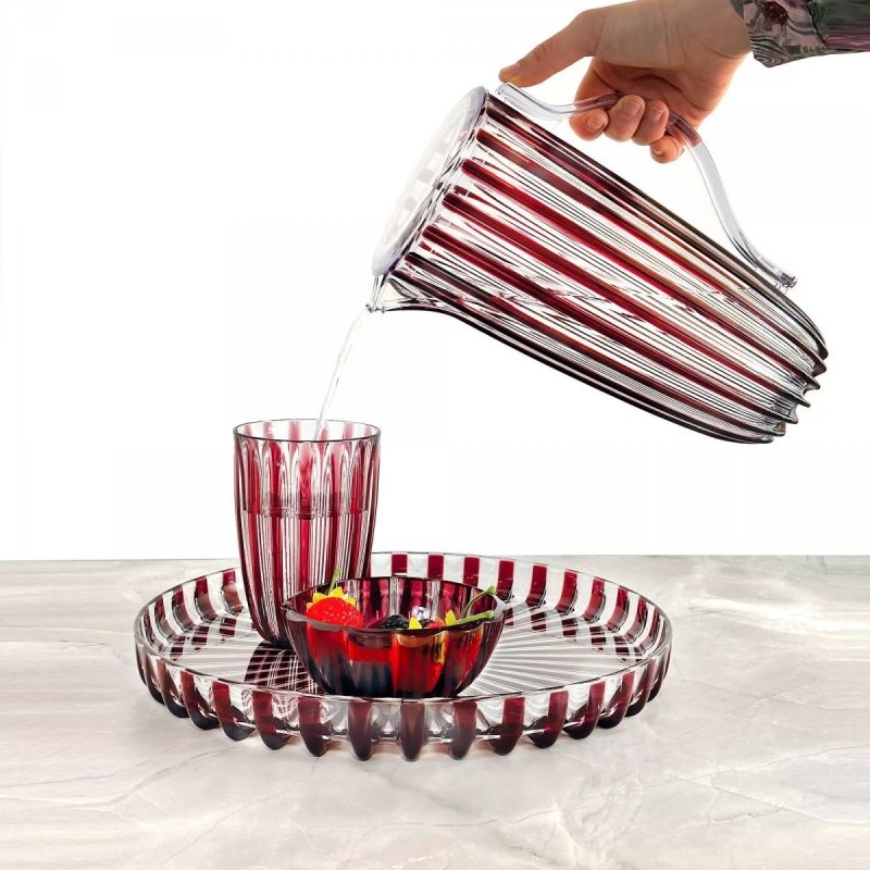 Guzzini DOLCEVITA Szklanki 470 ml z Tworzywa z Recyklingu - Zestaw 4 Szklanek / Różowy