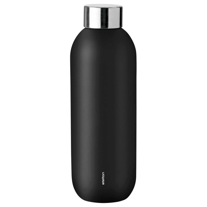 Stelton KEEP COOL Stalowa Butelka do Wody 600 ml Czarna