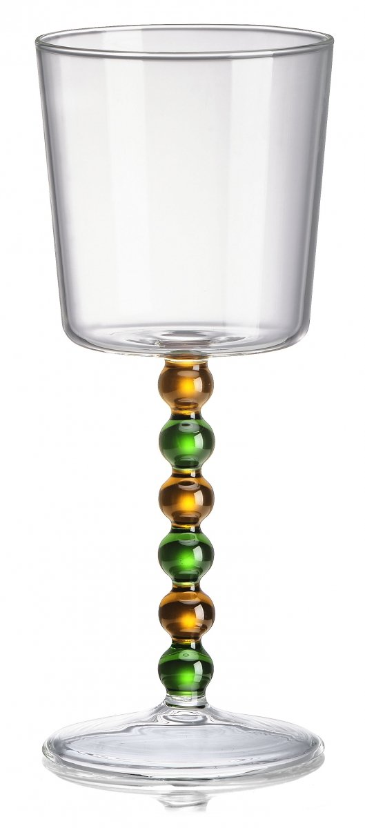 IVV Italy COLLIER Szklanki na Nóżce 300 ml Wysokie 2 Szt. / Bursztynowe