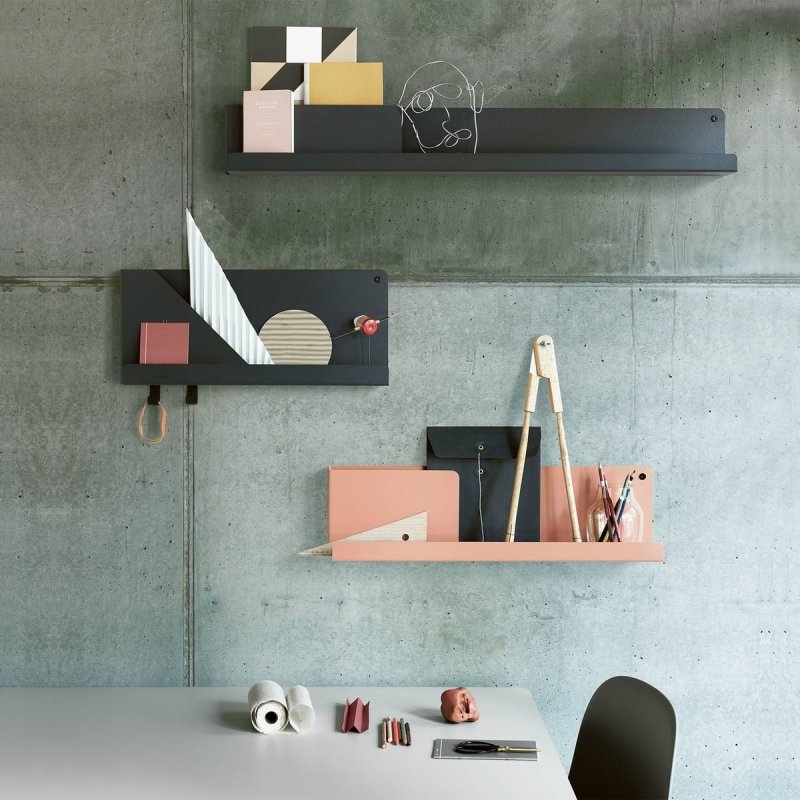 Muuto FOLDED Organizer - Półka Ścienna 29 cm Oliwkowa