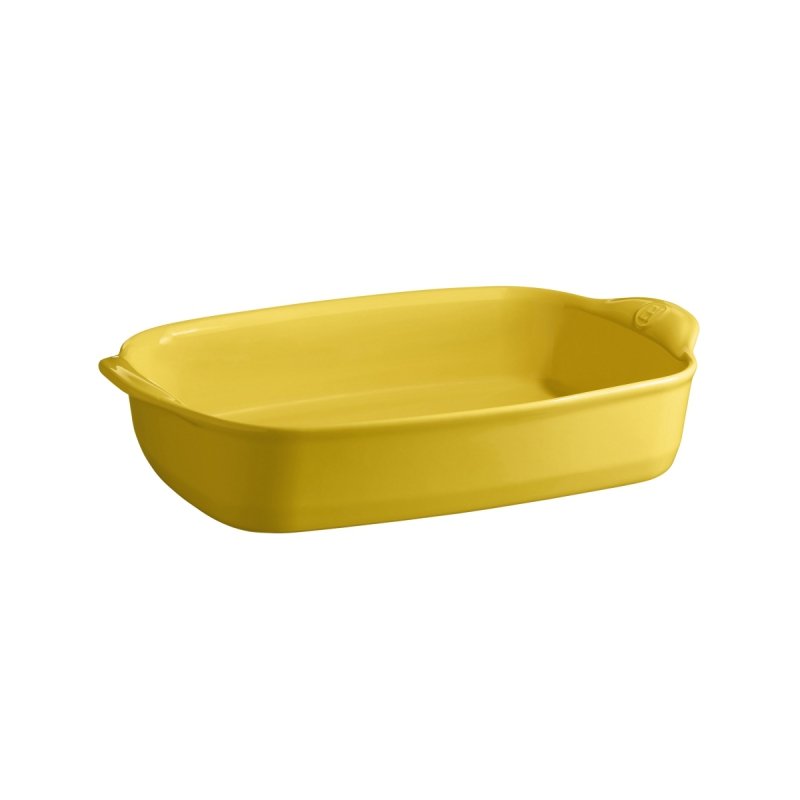 Emile Henry NATURAL CHIC Prostokątna Forma - Naczynie do Zapiekania 36,5x23,5 cm / Żółte