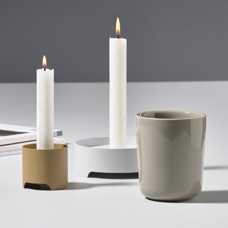 ZONE Denmark SINGLES Świecznik 6 cm Khaki