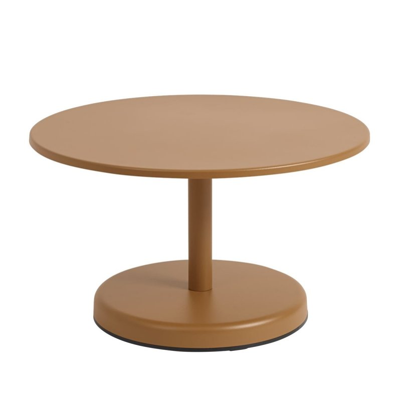 Muuto LINEAR OUTDOOR Stalowy Stolik Kawowy Ogrodowy 70 cm Zewnętrzny / Pomarańczowy