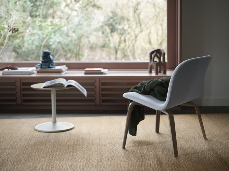 Muuto SOFT SIDE Stolik Okrągły 48 cm Biały / Blat 48 cm Dąb Naturalny