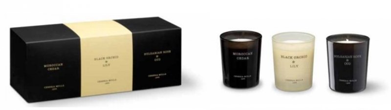 Cereria Molla BOUTIQUE Zestaw 3 Świec Zapachowych w Wersji Mini SET II