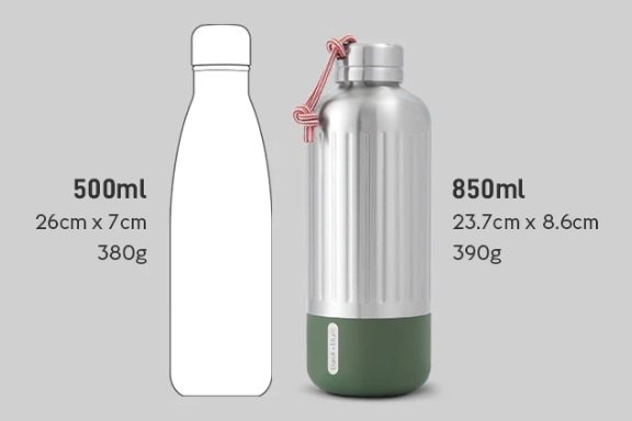 black+blum EXPLORER Stalowa Butelka Termiczna do Wody 850 ml / Oliwkowa