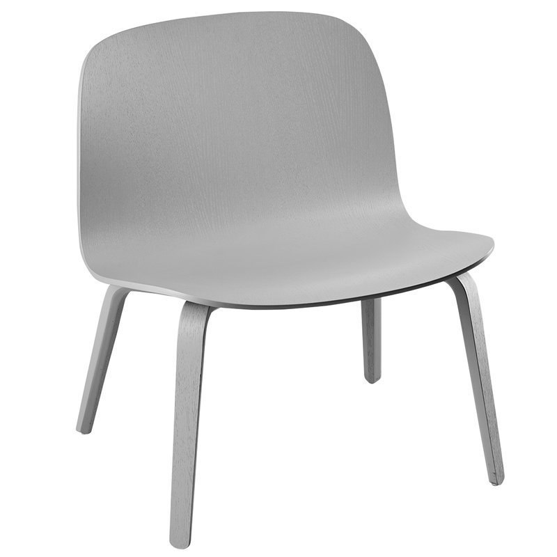 Muuto VISU LOUNGE Krzesło Drewniane - Szare