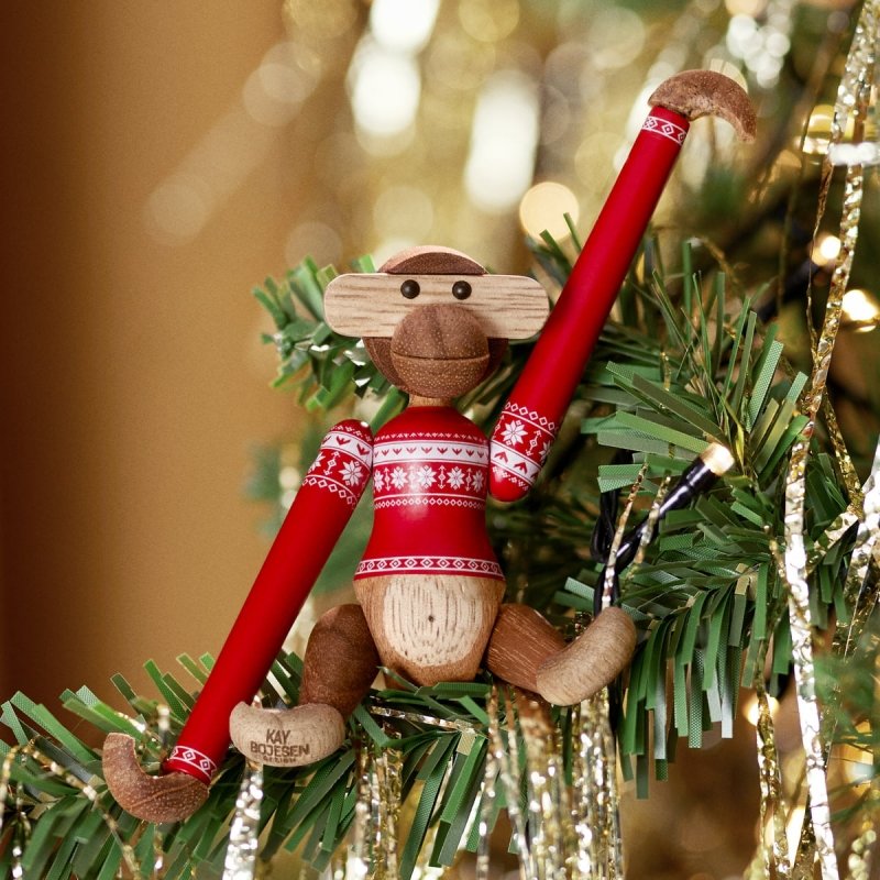 Kay Bojesen MONKEY Małpka Drewniana Mini / Edycja Świąteczna 2024