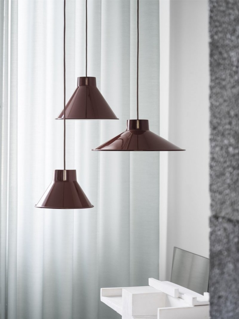 Muuto TOP PEDANT Stalowa Lampa Wisząca 36 cm Piaskowa