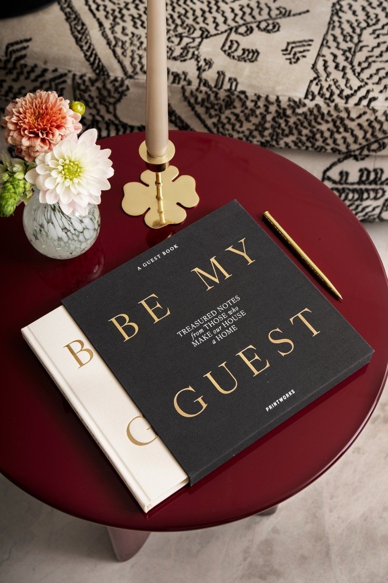 Printworks BOOKS Księga Gości w Półciennej Oprawie / Antracytowa