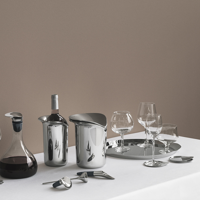 Georg Jensen WINE Nalewak i Korek do Butelki / Zestaw do Wina