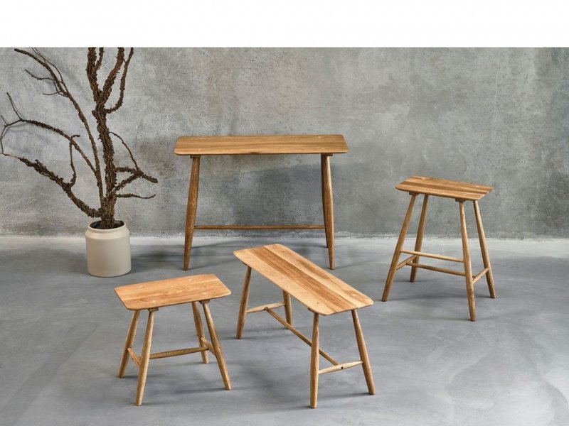 Villa Collection OAK Taboret - Stołek z Dębu Olejowanego 45 cm