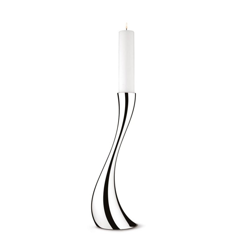 Georg Jensen COBRA Świecznik Podłogowy 50 cm Srebrny / Stal Polerowana