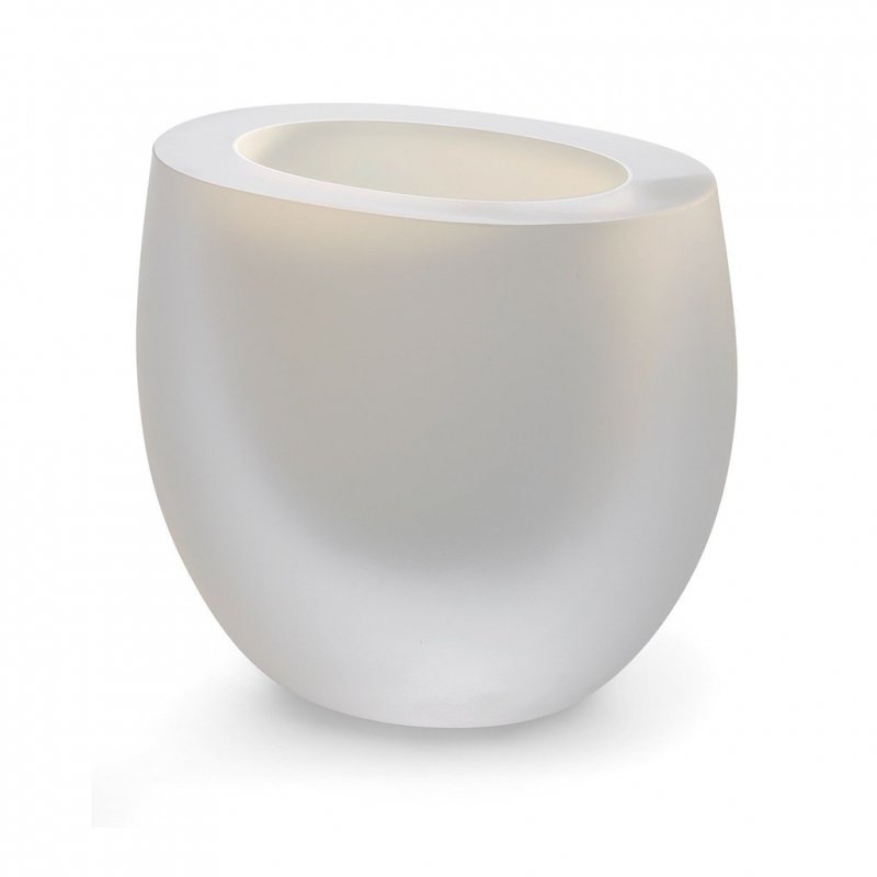 Philippi OPAK Elegancki Wazon do Kwiatów 13 cm / Biały Matowy