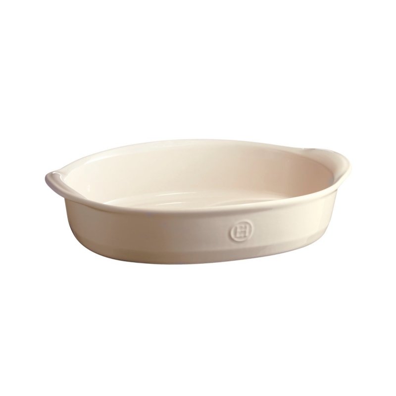 Emile Henry NATURAL CHIC Forma - Owalne Naczynie do Zapiekania 35 cm Kremowe
