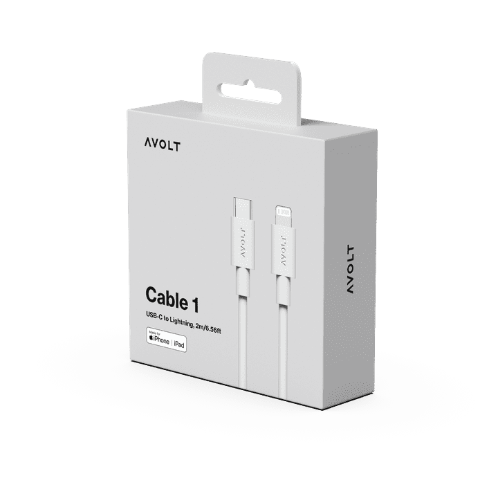Avolt CABLE 1 Kabel do Ładowania Lightning MFi 2 m / Szary