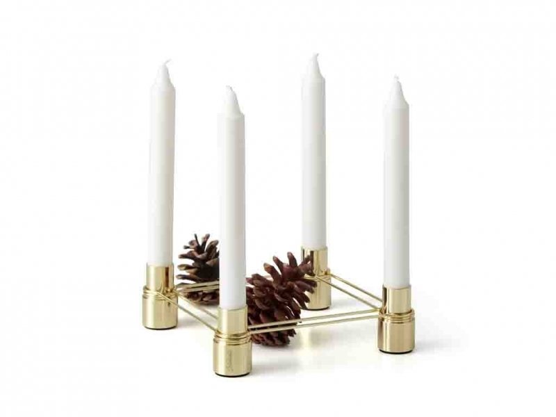 Scandinavia Design LINK Świecznik / Wazon 2w1 Złoty