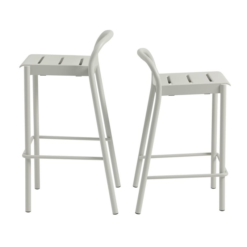 Muuto LINEAR Krzesło Barowe Ogrodowe - Hoker 75 cm / Niebieski
