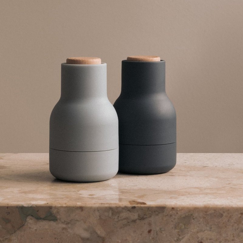 Audo BOTTLE Młynek do Soli i Pieprzu 12 cm / Zestaw Khaki