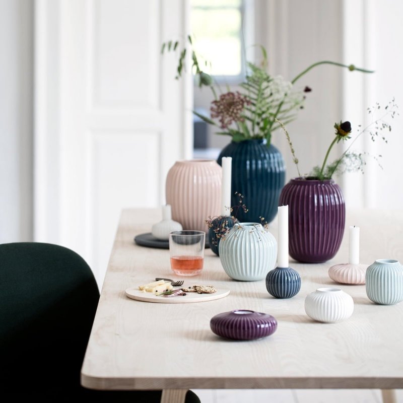 Kähler HAMMERSHØJ Wazon do Kwiatów 25 cm Granatowy Indigo