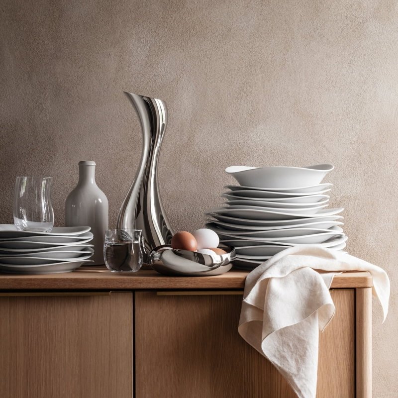 Georg Jensen COBRA Stalowa Misa do Serwowania 28 cm / Srebrna Polerowana