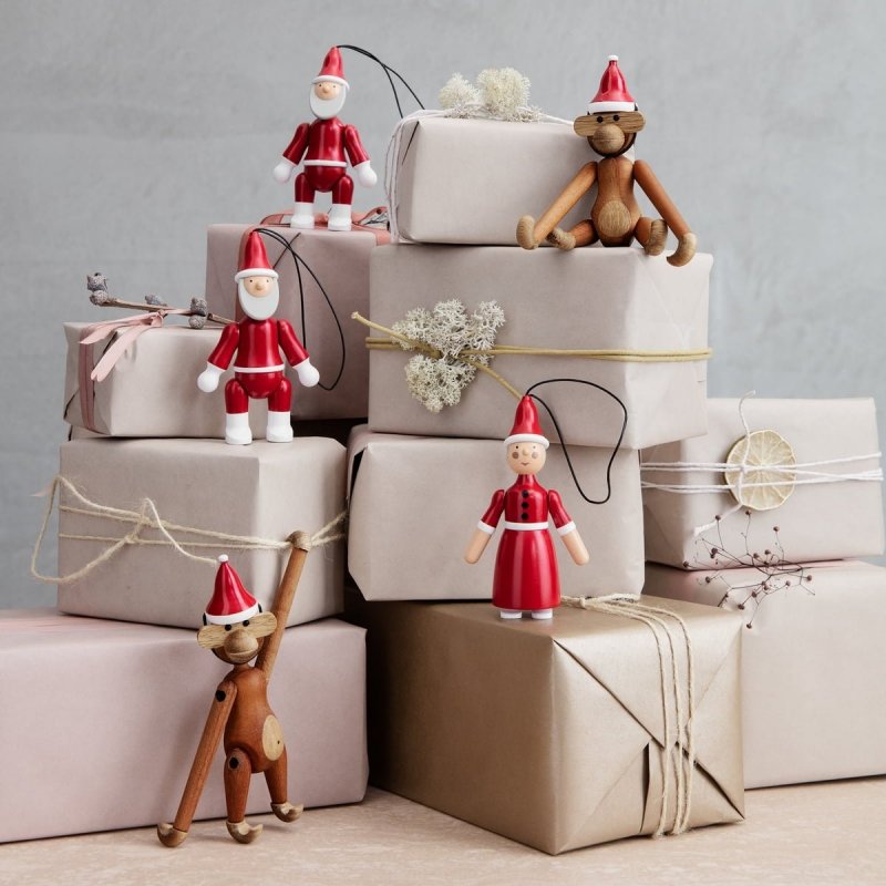 Kay Bojesen CHRISTMAS Świąteczna Zawieszka Choinkowa / Santa Claus and Santa Clara 2 Szt.