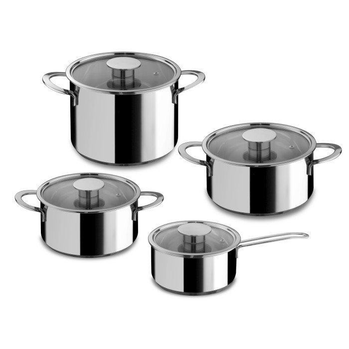 Mepra GOURMET Zestaw Garnków 8 El. / Srebrny