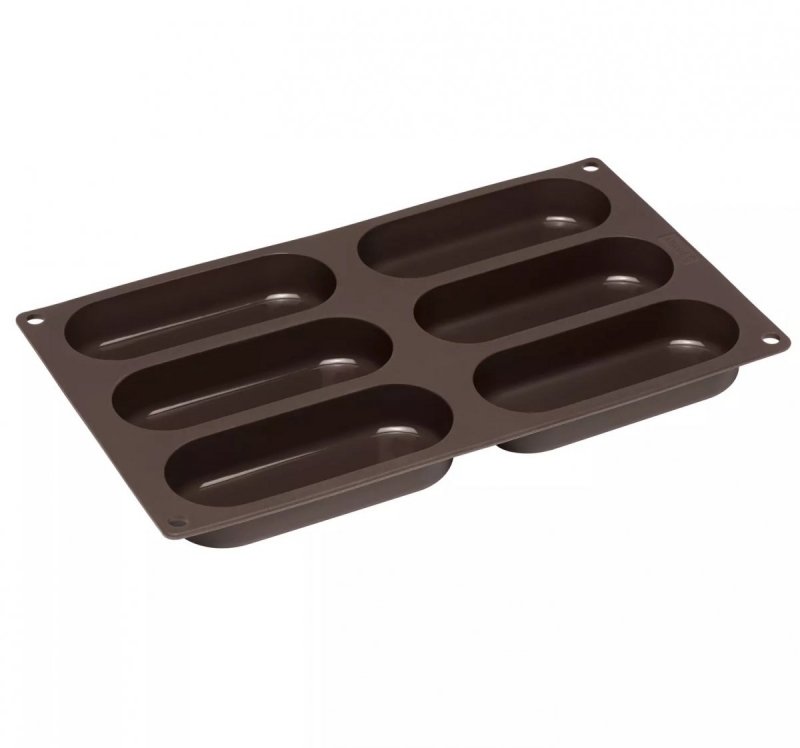 Lurch FLEXI FORM Silikonowa Forma do Bułek Hot Dog / Brązowa