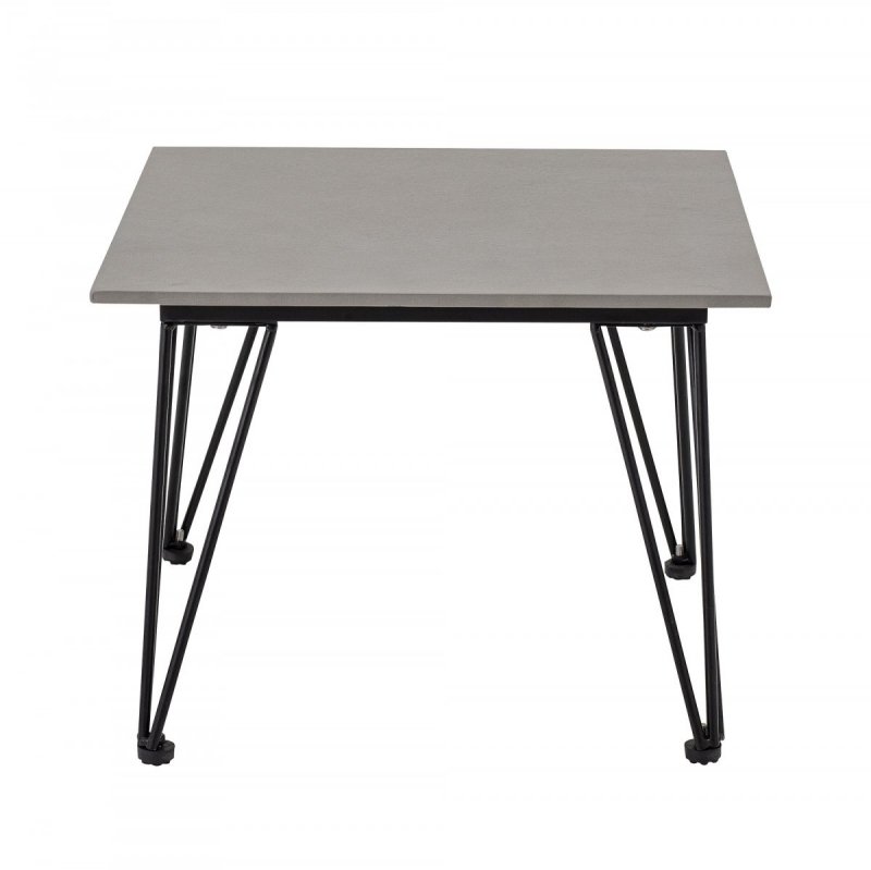Bloomingville MUNDO Ogrodowy Stolik Kawowy 55 cm z Betonowym Blatem / Czarny
