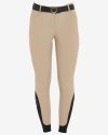 Equestro Women's slim fit grip breeches with logo incense