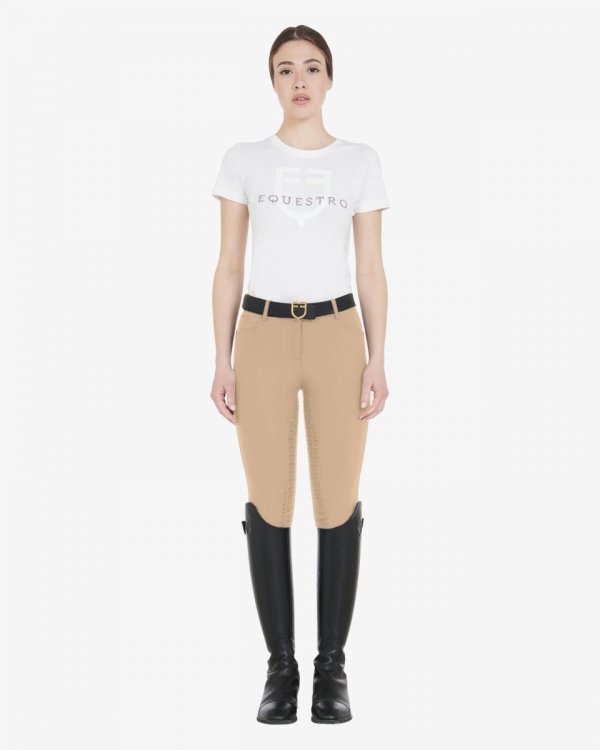 Equestro Women's full grip slim fit breeches incense