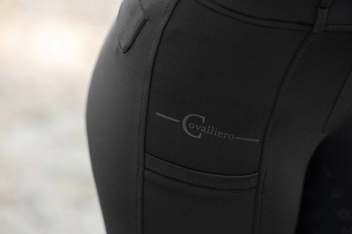 Legginsy jeździeckie HighWaist, damskie, czarne, Covalliero