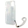Guess Flower Cord - Etui ze smyczką iPhone 13 mini (Blue)