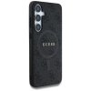 Guess Leather 4G Colored Ring Classic Logo MagSafe - Etui do Samsung Galaxy S25 (czarny)