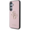 Guess Grained Big 4G Logo Small Classic Logo - Etui do Samsung Galaxy S25+ (różowy)