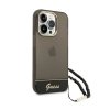 Guess Translucent Pearl Strap - Etui iPhone 14 Pro Max (czarny)