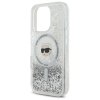 Karl Lagerfeld Liquid Glitter Karl Head MagSafe - Etui iPhone 16 Pro Max (przezroczysty)