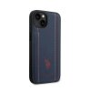 US Polo Assn Leather Stitch - Etui iPhone 14 (granatowy)